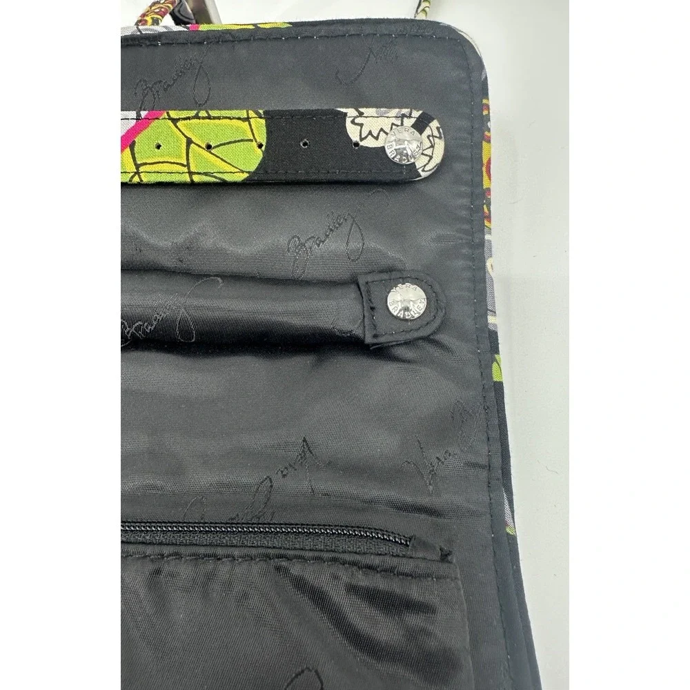 Vera‎ Bradley Jewelry Folding Organizer Travel Black Floral Compartments